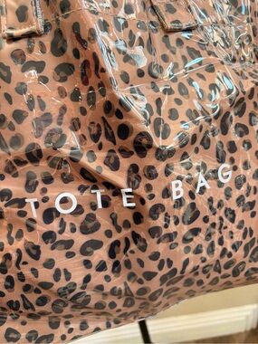 Leopard Print Brown Tote Bag -